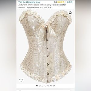 Women Lace Up Back- Sexy Floral Corset